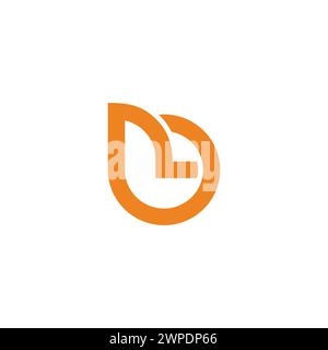 letter bl fun doodle simple logo vector Stock Vector