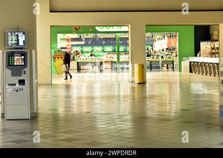 Kyiv. Kyiv region. Ukraine. 02. 21. 2024. Foyer in a shopping center, entrance to the trading floor. Stock Photo