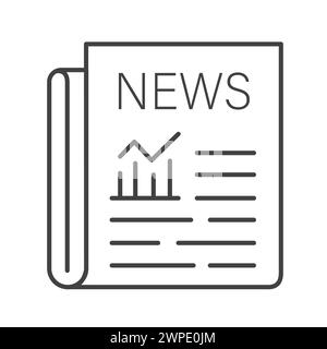 News paper Breaking News vector Icon Design Stock Vector