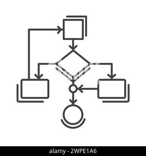 Algorithm Computational Logic Vector Icon Design Stock Vector