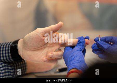 blood type test, blood group test Stock Photo