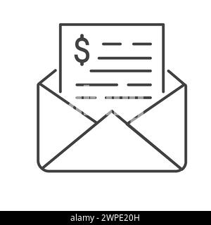 Mail Invoice Vector Icon Design Stock Vector