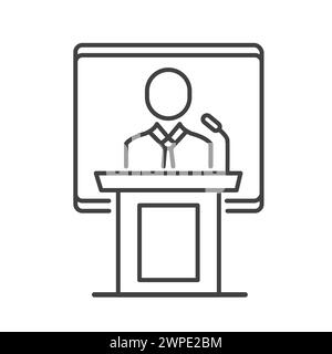 Speech Oratorical Talk Vector Icon Design Stock Vector