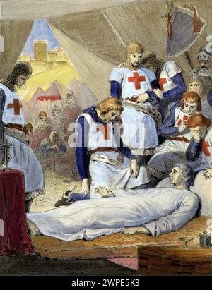 The death of Saint Louis, during the 8th crusade, 1270 Stock Photo