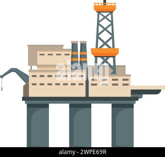 field oil rig cartoon vector illustration Stock Vector Image & Art - Alamy