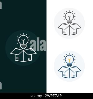 Outside the Box Vector Icon Design Stock Vector