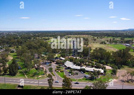 Aerial of the Big Rig Visitors Information Centre complex in Roma ...