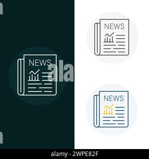 Newspaper Press Vector Icon Design Stock Vector