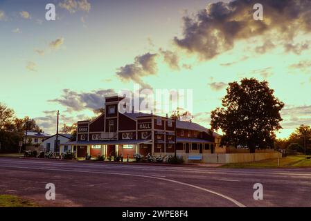 Historic Warroo Town Hall building in Surat Queensland Australia Stock Photo