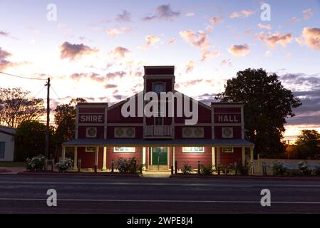 Historic Warroo Town Hall building in Surat Queensland Australia Stock Photo