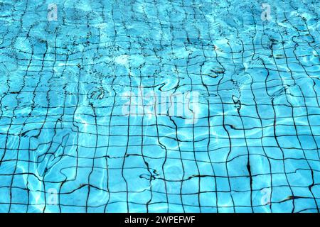Swimming pool with refraction abstract background Stock Photo
