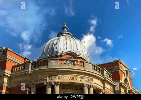 Blackpool Central Library. Queen Street, Blackpool. Stock Photo