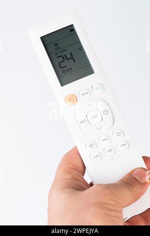 Air Conditioner Remote Control in a hotel room Stock Photo - Alamy