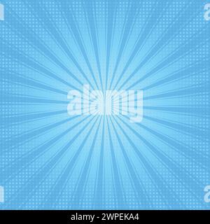 Flat design red comic style background. Pop art comic background lightning blast halftone dots. Pop comics book cartoon magazine cover. Cartoon funny Stock Vector