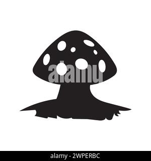 Mushroom icon illustration. Cartoon vector mushrooms clipart. Vector isolated on white background. EPS 10 Stock Vector