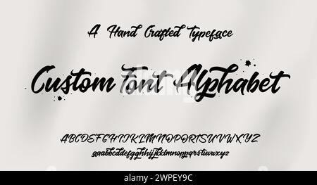 Vector Hand Drawn Alphabet. Brush Paint Letters. Stock Vector