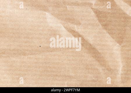 Crumpled brown paper texture background. Full frame Stock Photo