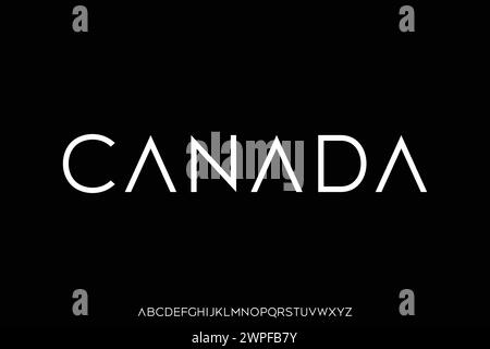 Modern abstract sharp sans serif alphabet display font vector illustration Stock Vector