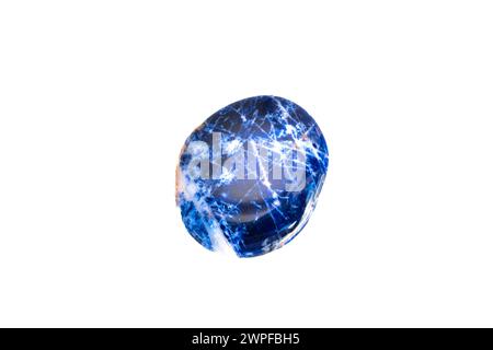 Lapis lazuli stone with white background. Stock Photo