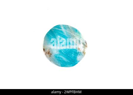 Amazonite stone with white background. Stock Photo