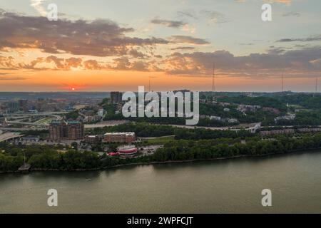 Cincinnati, Ohio Mount Adams residential neighborhood at sunset Stock Photo