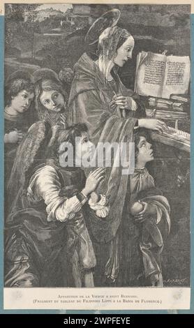 Madonna appearing St. Bernard (fragment); Barbant, Charles (1844-1922), Lippi, Filippino (CA 1457-1504); 1880-1890 (1880-00-00-1890-00-00); Stock Photo