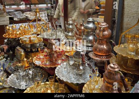 Colourful products on sale in the Spice (Egyptian,) Bazaar in Istanbul, Turkey Stock Photo