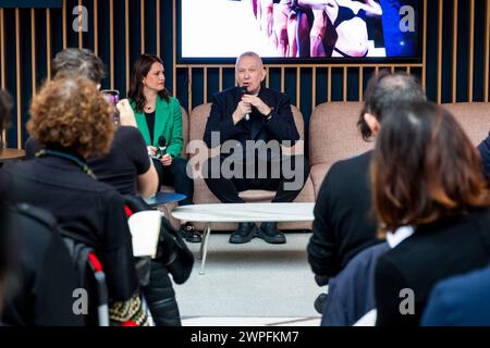 March 6, 2024, Milan, Italy: Jean Paul Gaultier presented the Fashion Freak Show in a press conference at the Teatro Degli Arcimboldi in Milan, which is on a world tour and arrives in the Milanese capital, the only Italian stop of the show. (Credit Image: © Luca Marenda/Pacific Press via ZUMA Press Wire) EDITORIAL USAGE ONLY! Not for Commercial USAGE! Stock Photo