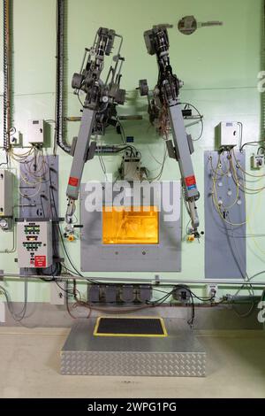 La Hague, France. 07th Mar, 2024. Orano nuclear waste manipulation tools, at Orano la Hague, a nuclear fuel reprocessing plant, in La Hague, northwestern France, on March 7, 2024. Photo by Raphael Lafargue/ABACAPRESS.COM Credit: Abaca Press/Alamy Live News Stock Photo