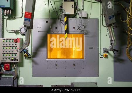 La Hague, France. 07th Mar, 2024. Orano nuclear waste manipulation tools, at Orano la Hague, a nuclear fuel reprocessing plant, in La Hague, northwestern France, on March 7, 2024. Photo by Raphael Lafargue/ABACAPRESS.COM Credit: Abaca Press/Alamy Live News Stock Photo