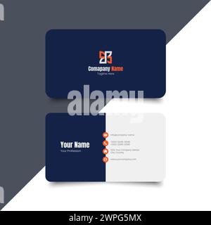 Simple Business Card Layout. creative modern name card and business card. Clean Design. corporate design templatClean professional business template Stock Vector