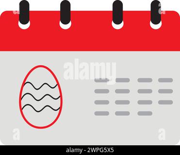 Calendar, Easter, Egg Vector Awesome Icon Stock Vector