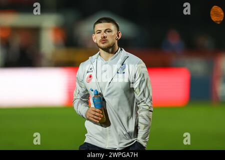 Danny Walker of Warrington Wolves arrives ahead of the Betfred Super League Round 4 match Hull KR vs Warrington Wolves at Sewell Group Craven Park, Kingston upon Hull, United Kingdom, 7th March 2024 (Photo by Mark Cosgrove/News Images) in, on 3/7/2024. (Photo by Mark Cosgrove/News Images/Sipa USA) Credit: Sipa USA/Alamy Live News Stock Photo