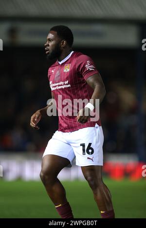 Peterborough, UK. 05th Mar, 2024. Tyreece Simpson (NT) at the Peterborough United v Northampton Town EFL League One match, at the Weston Homes Stadium, Peterborough, Cambridgeshire, on 5th March, 2024. Credit: Paul Marriott/Alamy Live News Stock Photo