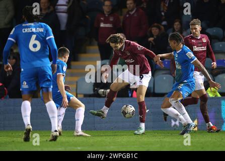 Peterborough, UK. 05th Mar, 2024. Louis Appere (NT) at the Peterborough United v Northampton Town EFL League One match, at the Weston Homes Stadium, Peterborough, Cambridgeshire, on 5th March, 2024. Credit: Paul Marriott/Alamy Live News Stock Photo