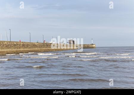 Bridlington seaside town in the East Riding or Yorkshire UK, beaches, harbour, North Sands, South Beach and promenade Stock Photo