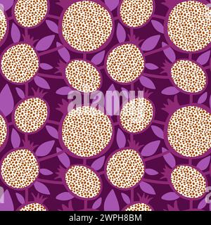 Summer fruit seamless pomegranate pattern for wrapping paper and fabrics and linens and kids clothes print and festive packaging and fashion textiles Stock Photo