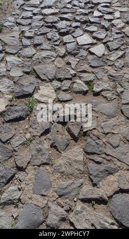 Ancient cobblestone path, rugged and artistic Stock Photo