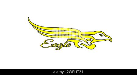 The eagle head logo depicts patriotism and strength Stock Vector