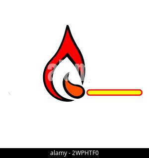 The fire logo as a symbol of high spirits can also be a symbol of warning of danger Stock Vector