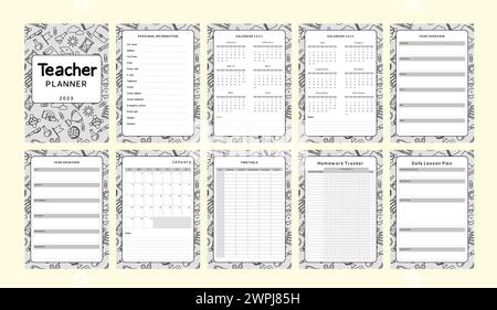 Presentation template with a set of infographics Stock Vector
