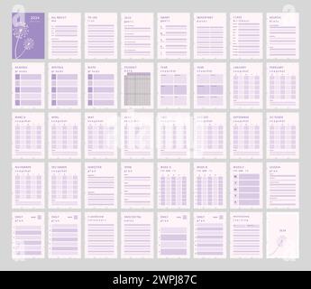 Presentation template with a set of infographics Stock Vector