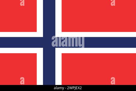 National Flag of Norway, Norway sign, Norway Flag Stock Vector