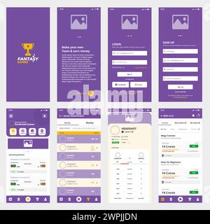 Back to school ui template Stock Vector