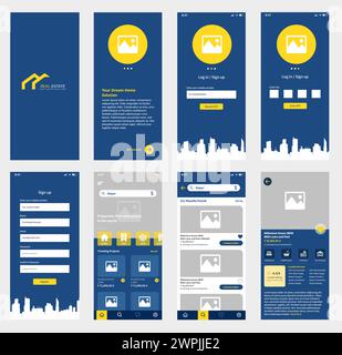 Back to school ui template Stock Vector