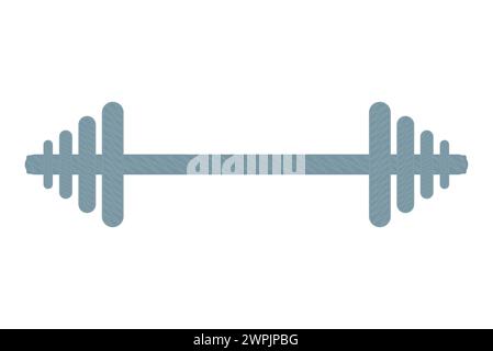 Blue Barbell Icon Stock Vector