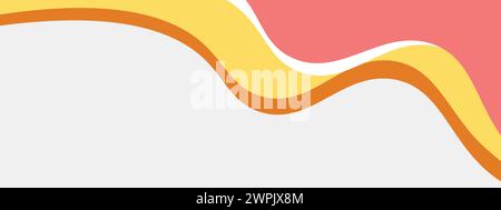 Abstract rust red and orange banner template with dynamic background curve shapes. Modern red, orange business webinar banner design for brochure, web Stock Vector