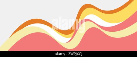 Abstract rust red and orange banner template with dynamic background curve shapes. Modern red, orange business webinar banner design for brochure, web Stock Vector
