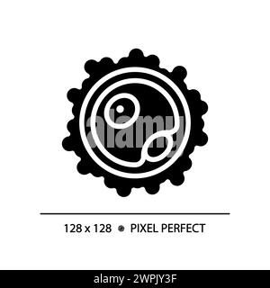 Ovum egg black glyph icon Stock Vector