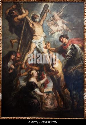 'The Martyrdom of Saint Andrew', 1630-1639, Peter Paul Rubens, Fundación Carlos de Amberes, Thyssen Bornemisza Museum, Madrid, Spain , Europe Stock Photo